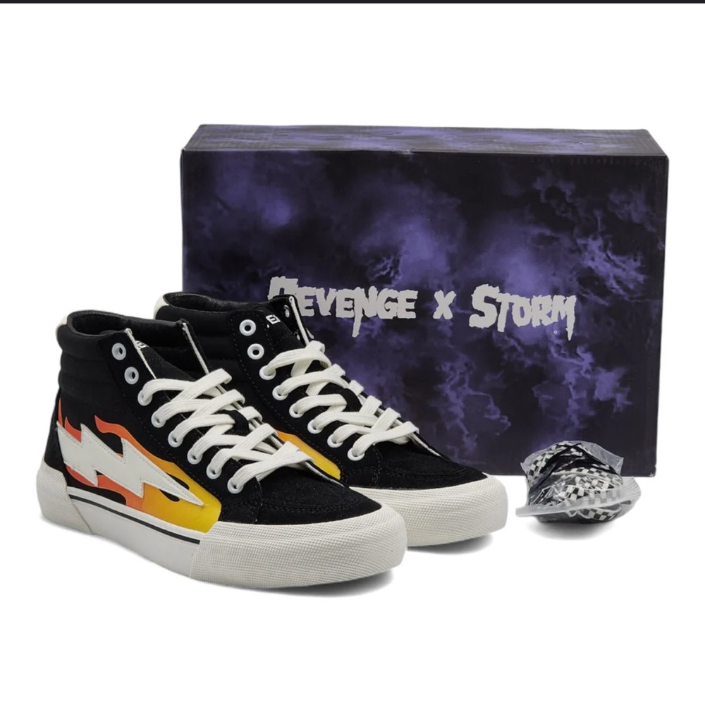 NIB: REVENGE X STORM High Top Black Flame